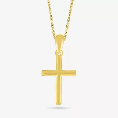 Womens 10K Gold Cross Pendant Necklaces