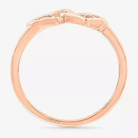 7.5MM 10K Rose Gold Heart Band