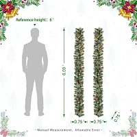 Glitzhome 2pc 6ft Pinecones Berries Indoor Christmas Garland