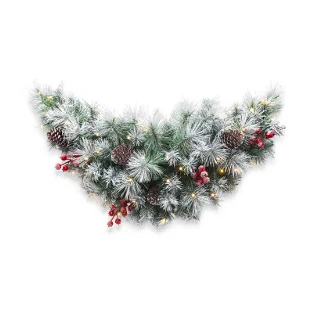 Glitzhome 3ft Pre-Lit Berries Swag