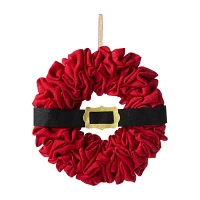 Glitzhome 1.5ft Belt Fabric Indoor Christmas Wreath