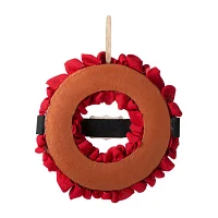 Glitzhome 1.5ft Belt Fabric Indoor Christmas Wreath