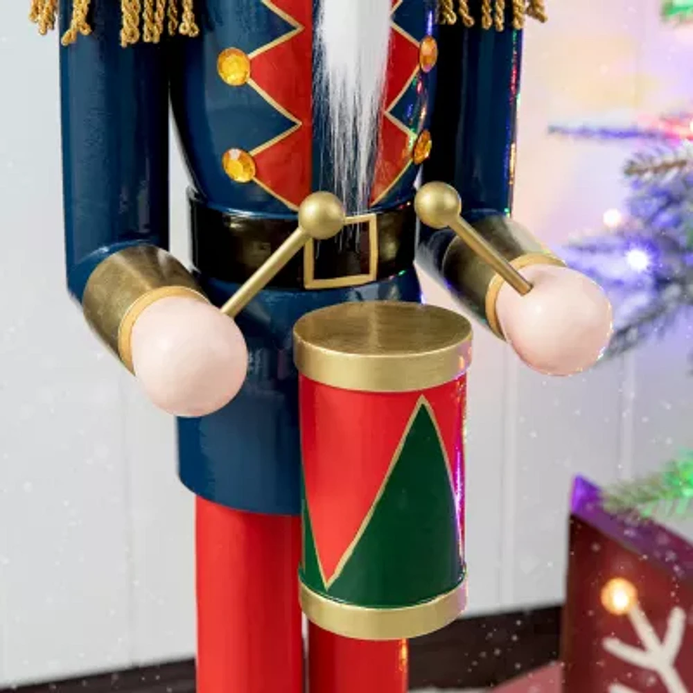 Glitzhome 3ft Wooden Christmas Nutcracker