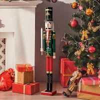 Glitzhome 3.5ft Wooden Christmas Nutcracker