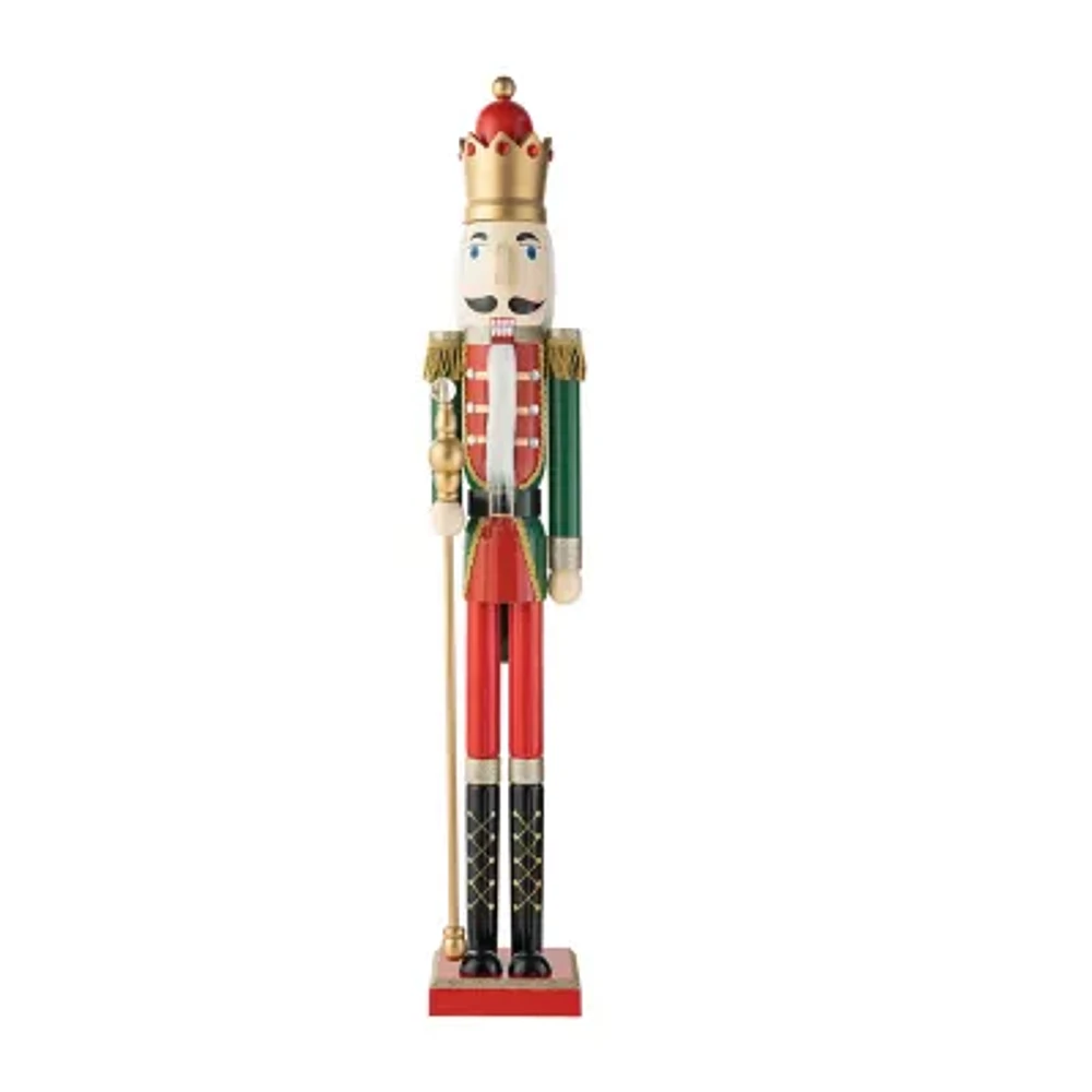 Glitzhome 3.5ft Wooden King Christmas Nutcracker