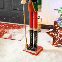 Glitzhome 3.5ft Wooden King Christmas Nutcracker