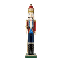 Glitzhome 4.5ft Wooden King Christmas Nutcracker