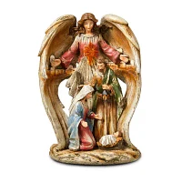 Glitzhome Resin Angel Nativity Set