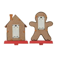 Glitzhome Marquee Gingerbread 2-pc. Christmas Stocking Holder