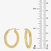 14K Gold 22mm Hoop Earrings