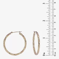 14K Gold 36mm Hoop Earrings