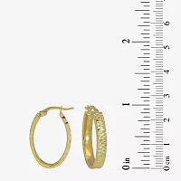 14K Gold 21mm Hoop Earrings