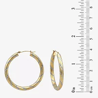 14K Two-Tone Gold Hoop Earrings