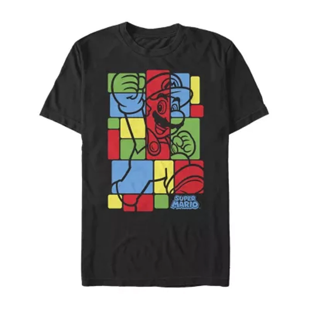 Mens Short Sleeve Super Mario Graphic T-Shirt