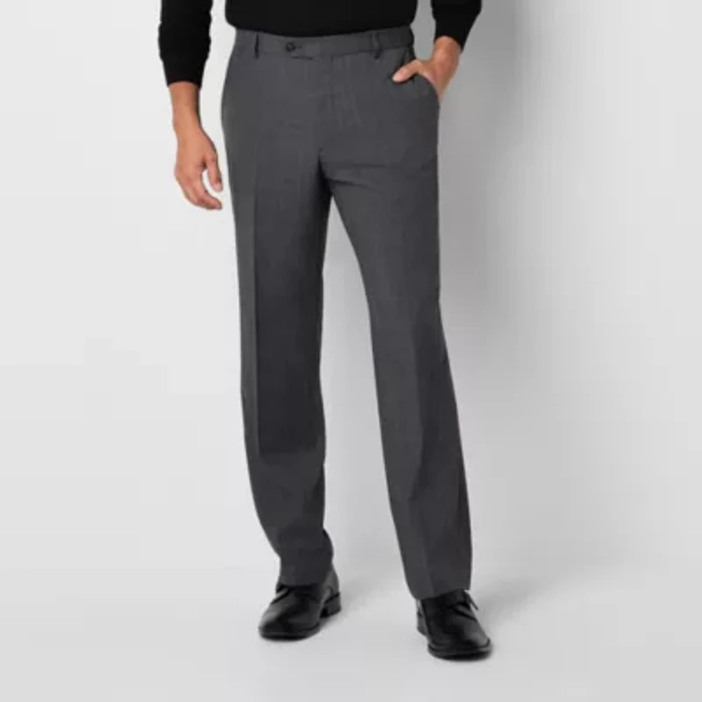 Stafford Coolmax All Season Ecomade Mens Plaid Stretch Fabric Classic Fit Flat Front Suit Pants