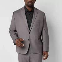 Shaquille O'Neal XLG Taupe Mens Big and Tall Stretch Fabric Regular Fit Suit Jacket