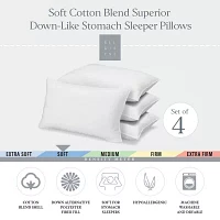 Ella Jayne Superior Cotton Blend Shell Soft Down Alternative Stomach Sleeper Pillow