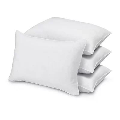 Ella Jayne Superior Cotton Blend Shell Soft Down Alternative Stomach Sleeper Pillow, Set of 4