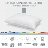 Ella Jayne Signature Plush Soft Allergy-Resistant Down Alternative Stomach Sleeper Pillow