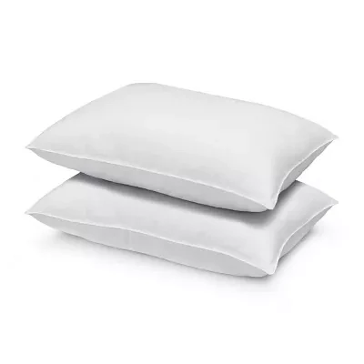 Ella Jayne Signature Plush Soft Allergy-Resistant Down Alternative Stomach Sleeper Pillow, Set of 2