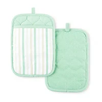 Martha Stewart Daisy Stripe 2-pc. Pot Holder Set