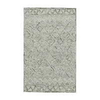 Amer Rugs Berlin Parsall Geometric Hooked Washable 5' X 8' Indoor Rectangular Area Rug