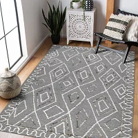 Amer Rugs Berlin Tania Geometric Hooked Washable Indoor Rectangular Area Rug