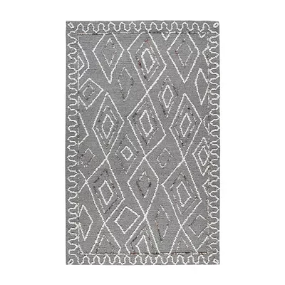 Amer Rugs Berlin Tania Geometric Hooked Washable Indoor Rectangular Area Rug