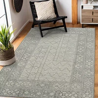 Amer Rugs Berlin Wishek Geometric Hooked Washable 5' X 8' Indoor Rectangular Area Rug