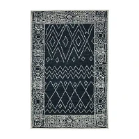 Amer Rugs Berlin Suney Geometric Hooked Washable 5' X 8' Indoor Rectangular Area Rug