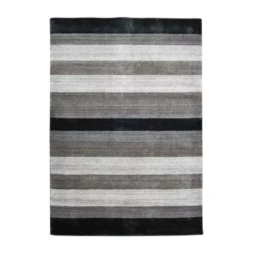 Amer Rugs Blend Whitby Stripe Woven Washable 4' X 6' Indoor Rectangular Area Rug