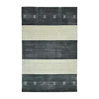 Amer Rugs Blend Yorkshire Stripe Woven Washable 5' X 8' Indoor Rectangular Area Rug