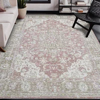 Amer Rugs Century Blythe Medallion Loomed Washable 30" X 96" Indoor Rectangular Runner