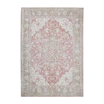 Amer Rugs Century Blythe Medallion Loomed Washable Indoor Rectangular Area Rug