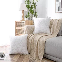 Regal Home Cut Leaf Square Throw Pillow