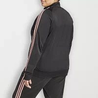 adidas Essentials Warm-Up Tricot Slim 3 Stripes Track Jacket (Plus Size)