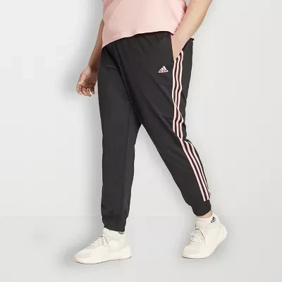 adidas Essentials Warm-Up Slim Tapered 3 Stripes Track Pants (Plus Size)