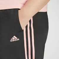 adidas Essentials Warm-Up Slim Tapered 3 Stripes Track Pants (Plus Size)