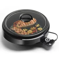 Aroma ASP-137B 3-Qt. 3-In-1 Grillet, Black