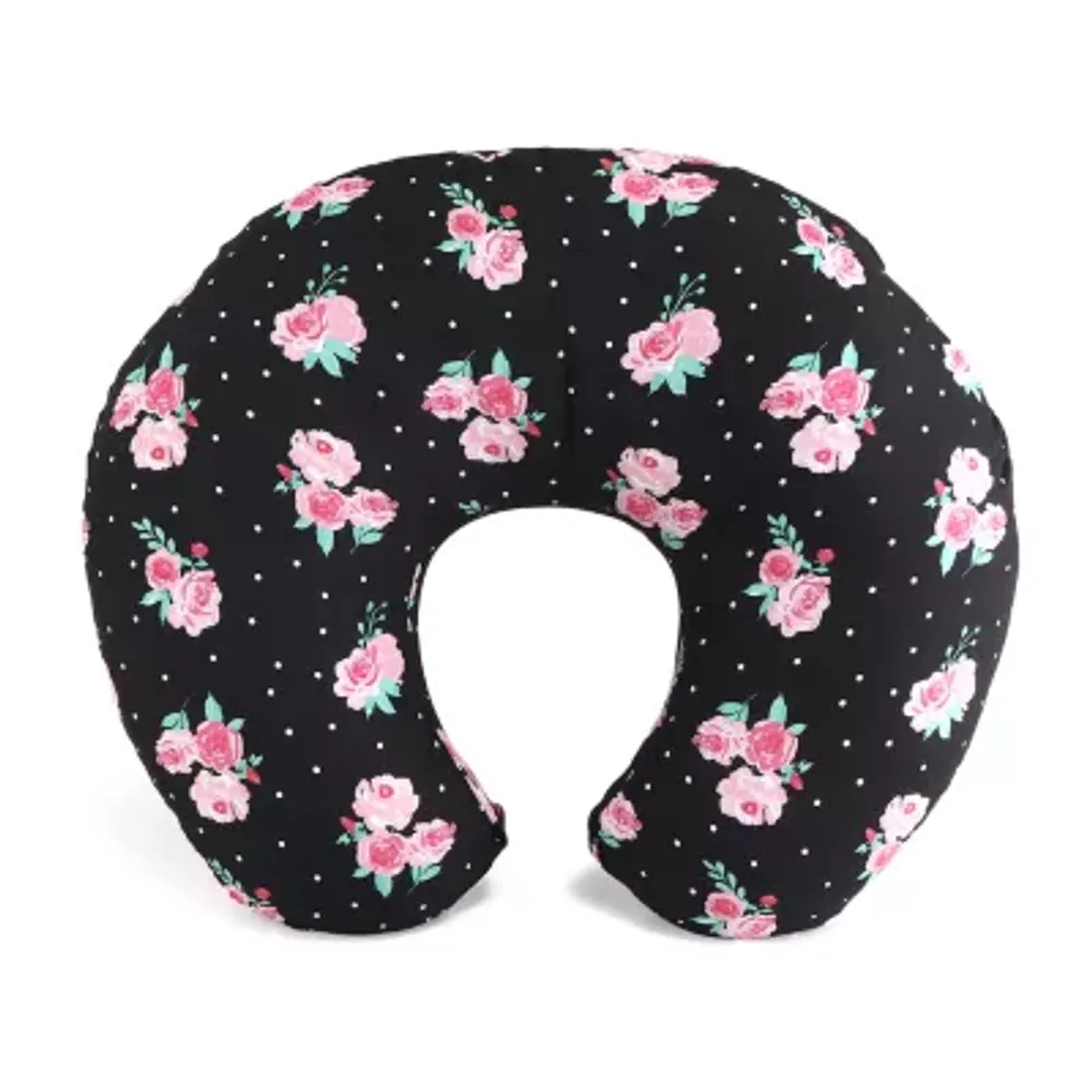 The Peanutshell Black Floral Nursing Pillows