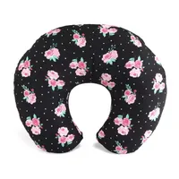 The Peanutshell Black Floral Nursing Pillows