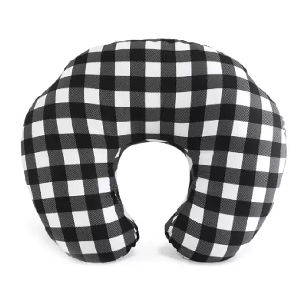 The Peanutshell Black & White Buffalo Plaid Nursing Pillows