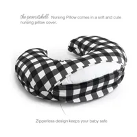 The Peanutshell Black & White Buffalo Plaid Nursing Pillows