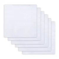 Dockers 6 Piece Set White Cotton Handkerchiefs