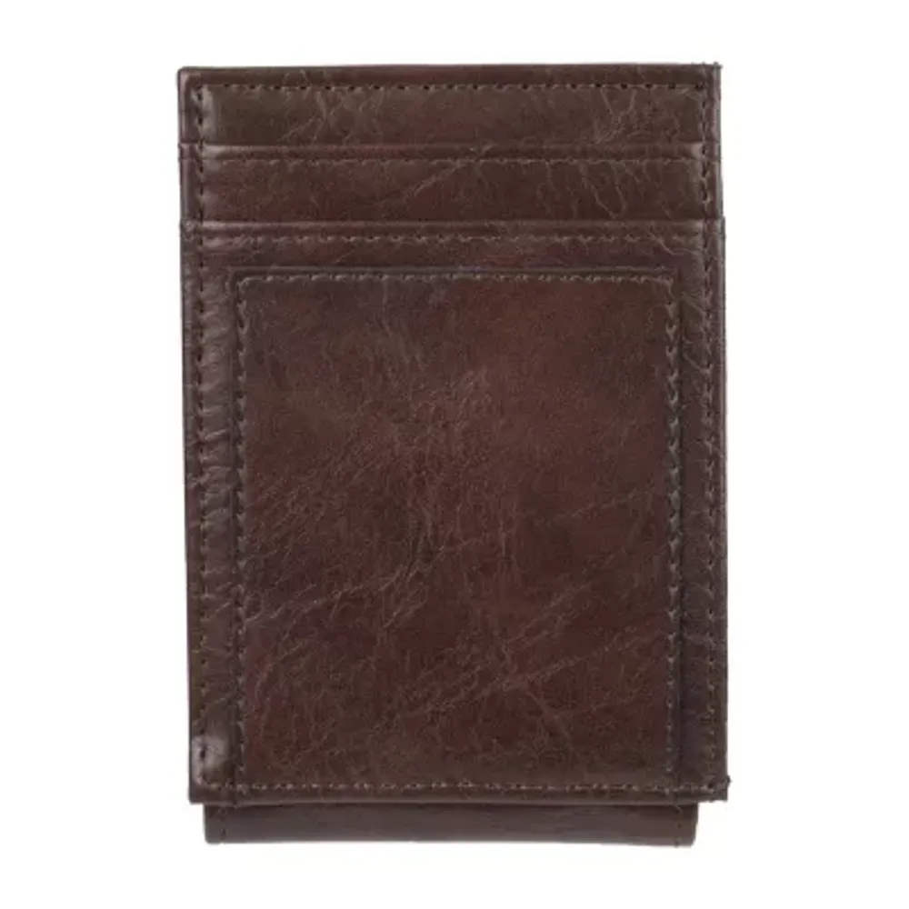 J. Ferrar Mens Magnetic RFID Blocking Front Pocket Wallet