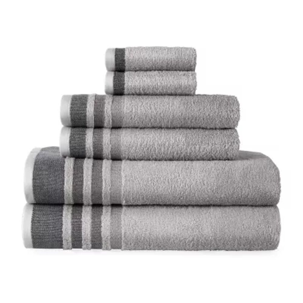 Home Expressions Solid and Stripe Bath Towel