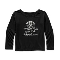 Thereabouts Little & Big Girls Adaptive Round Neck Long Sleeve Graphic T-Shirt