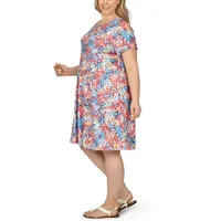 Larky Lark Plus Short Sleeve Shift Dress