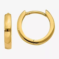 14K Gold 8mm Round Hoop Earrings