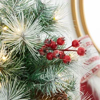 Glitzhome 5 Ft 2pc Pre-Lit Porch Pine Christmas Tree